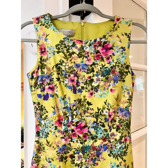Hobbs London Floral Sheath Dress Women’s Small – Sleeveless Work Party Dress - Picture 4 of 7